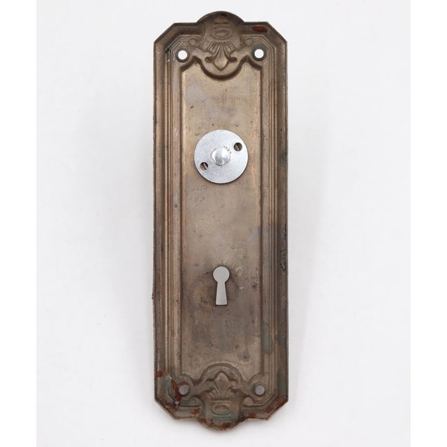 Art Deco Vintage Art Deco Brushed Nickel Dummy Door Knob Set For Sale - Image 3 of 3
