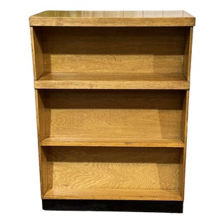English Double-Sided Oak School Library Bookcase For Sale