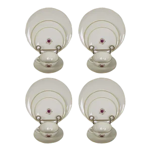 Lenox China Roselyn Pattern Four 5 Piece Place Settings