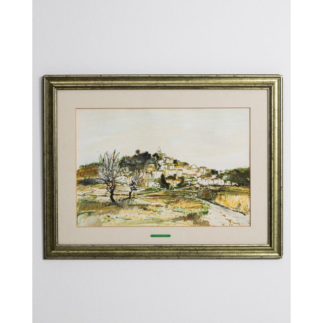 Wood 1930s France Green Wood Painting For Sale - Image 7 of 15