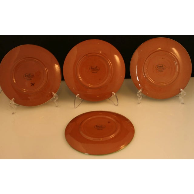 Ceramic 1940s Vintage Stangl Pottery Pink Lily Prelude Pattern Round Appetizer Plates- Set of 4 For Sale - Image 7 of 7