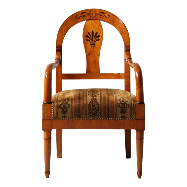 Antique Biedermeier Armchair, 1830s For Sale