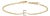 10K Yellow Gold Diamond Accent "E" Initial Charm and Link Bracelet For Sale