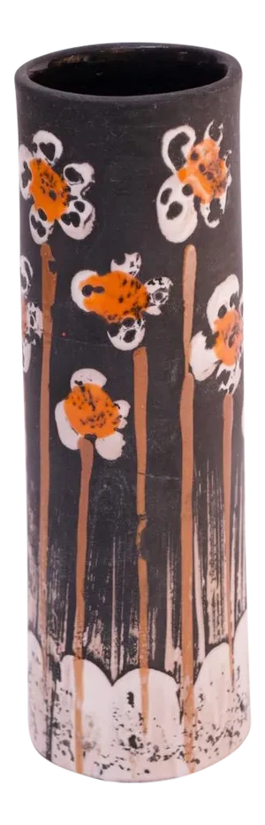 Alvino Bagni for Raymor Floral Ceramic Vase
