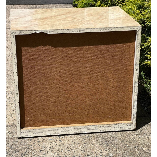 Mid 20th Century Italian Nightstand with Faux Marble Laminate For Sale - Image 12 of 12