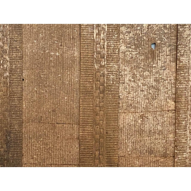 Andrianna Shamaris Ancient Hand Carved Wooden Panel For Sale - Image 12 of 18