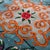 Vintage 1960s Turkish Sparta Savonnerie Rug, Teal Blue & Emerald Green With Roses – 6'8" X 9'9" For Sale - Image 6 of 12