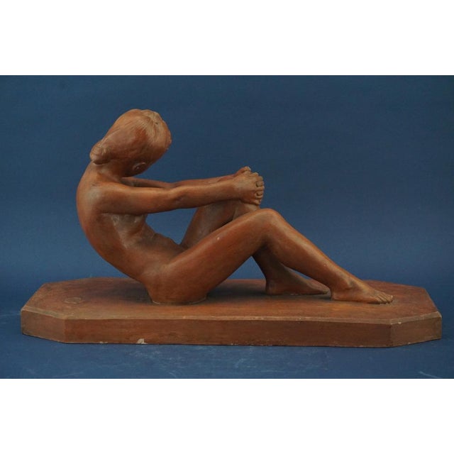 Lucien Charles Edouard Alliot, Art Nouveau Female Nude, Early 1900s, Terracotta For Sale - Image 5 of 18