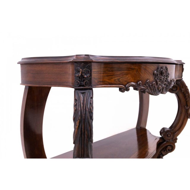 Wood Vintage French Rosewood Console Table, 1950s For Sale - Image 7 of 10