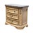 AMERICAN DREW Rustic European Bleached Ash 37" Three Drawer Nightstand w. Granite Top 121-421 33" High 37" Wide 19.25"...