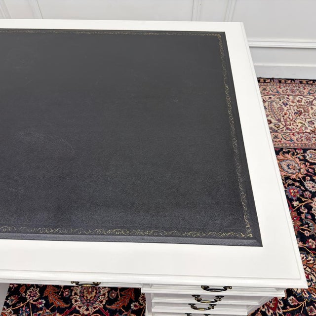 English Classic White Partner Desk For Sale - Image 17 of 18