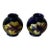Moorcroft Pottery 2 Hibiscus Pattern Miniature Vases For Sale