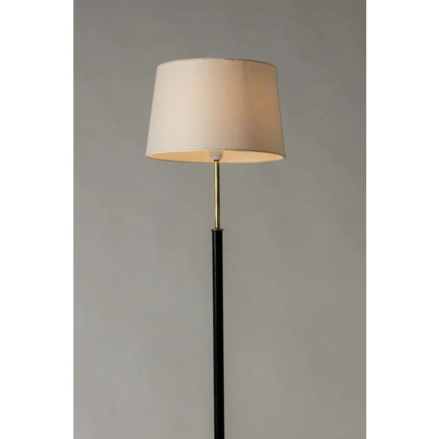 Mid-Century Modern Mid-Century Leather Floor Lamp, 1960s For Sale - Image 3 of 7