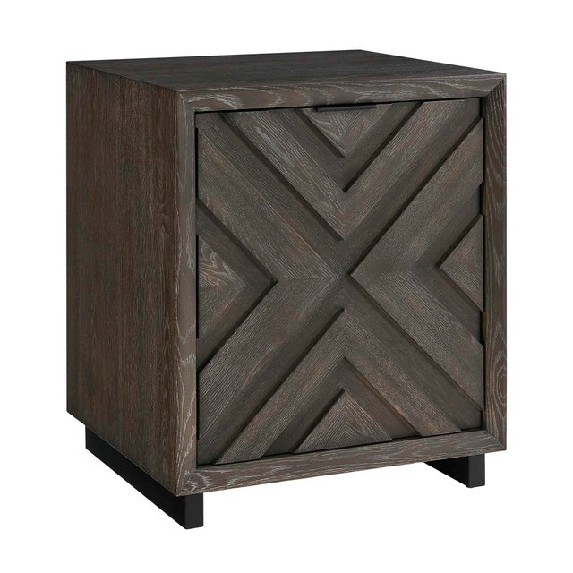 Black Barrett Dark Charcoal Oak Cabinet For Sale - Image 8 of 12