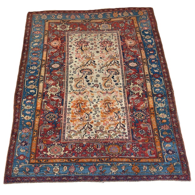 Mahal Rug with Floral Motif Exhibition Collection For Sale - Image 11 of 11