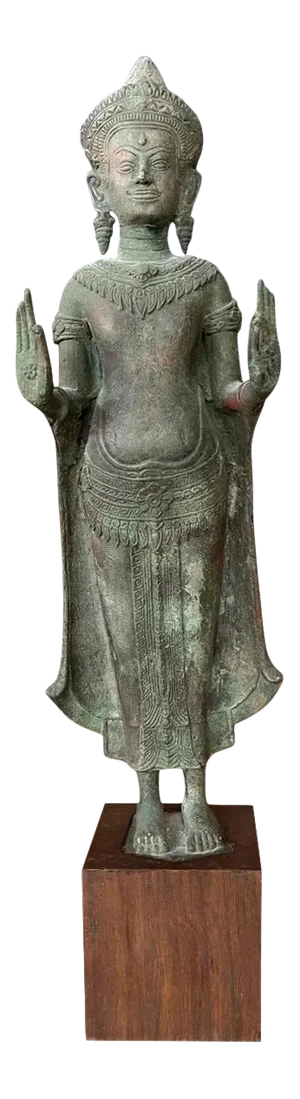 Antique Lopburi Buddha Statue from Thailand