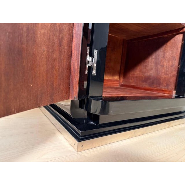Art Deco Sideboard in Black Lacquer with Marble, 1930 For Sale - Image 16 of 18