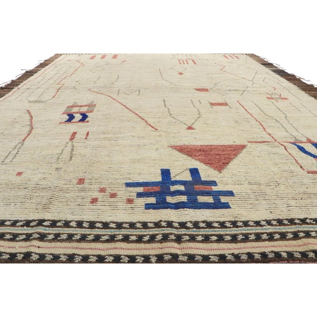 Early 21st Century Moroccan Area Rug With Short Pile - 10'04 X 13'06 For Sale - Image 5 of 10