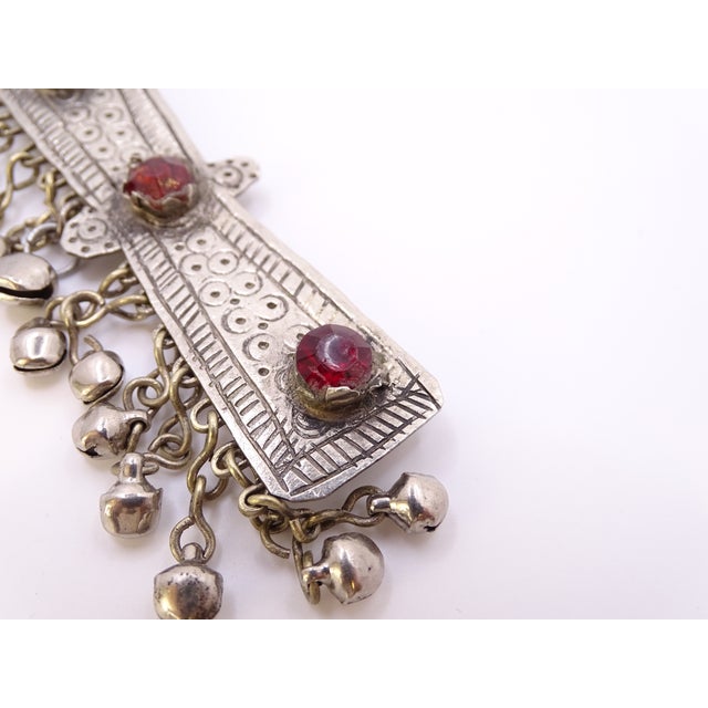 Afghan Hair Clip in Metal and Crystal, Asia, 1950s For Sale - Image 12 of 18