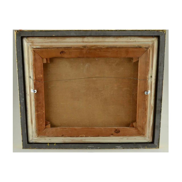 1950s Original Mid-Century Children in a Field Acrylic Painting on Stretched Canvas Anco Bilt 20 Signed For Sale - Image 9 of 9