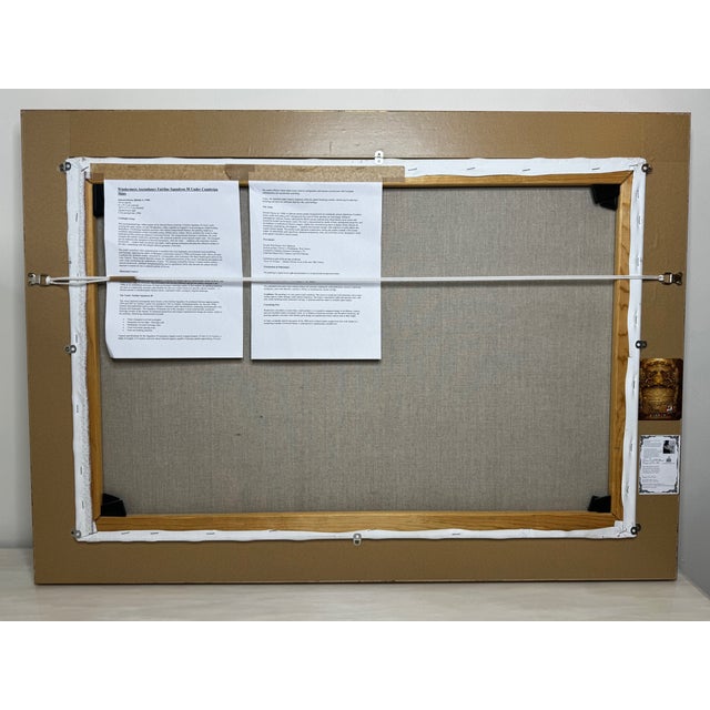 British Marine Oil Painting Windermere Lake District Ascendancy — Fairline Squadron 50 Yacht Under Cumbrian Skies Signed Edward Hersey Gilt Framed For Sale - Image 17 of 18