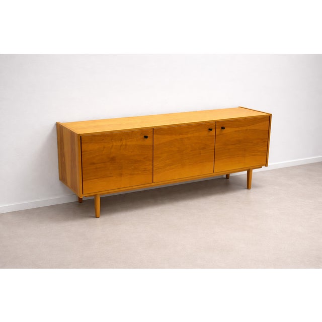 Mid-Century Modern Scandinavian Style Sideboard in Warm Wood Veneer, 1960s For Sale - Image 4 of 8