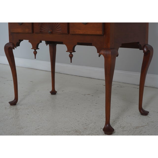 Eldred Wheeler Cherry Flat Top 2 Piece Highboy For Sale In Philadelphia - Image 6 of 17