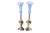 Silver Vases with Appliqués of Geese and Mythical Figures Holding Flower Pots in Relief-Painted Glass, Set of 2 For Sale - Image 9 of 9