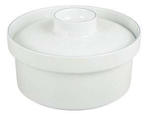 Vintage Blue Line Lidded Tureen in Faience by Grethe Meyer for Royal Copenhagen, 1990s