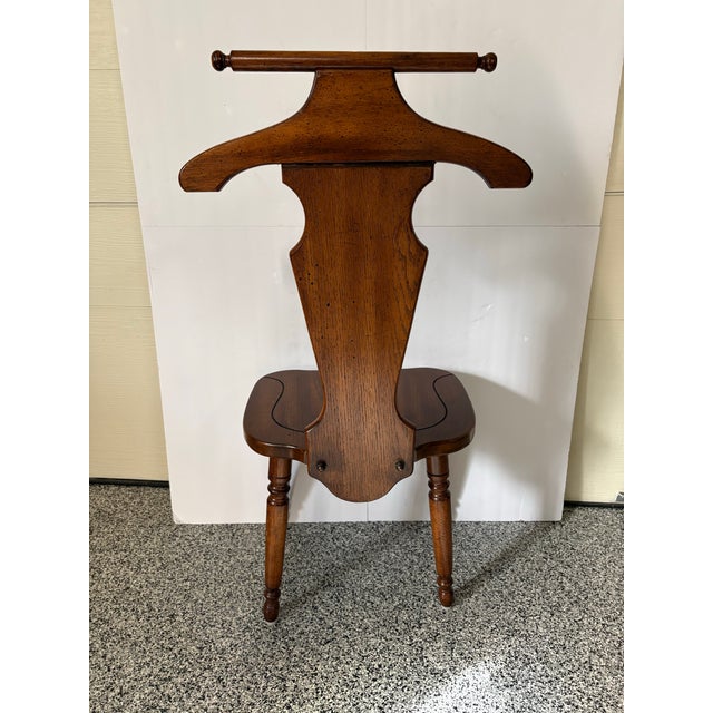 Gentleman's Butler Dressing/Vintage Mid-Century Wooden Valet Chair For Sale - Image 4 of 5