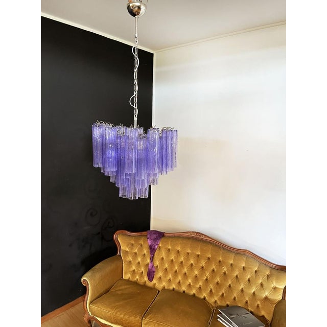 Murano Glass Tube Chandelier, 1990s For Sale - Image 12 of 18