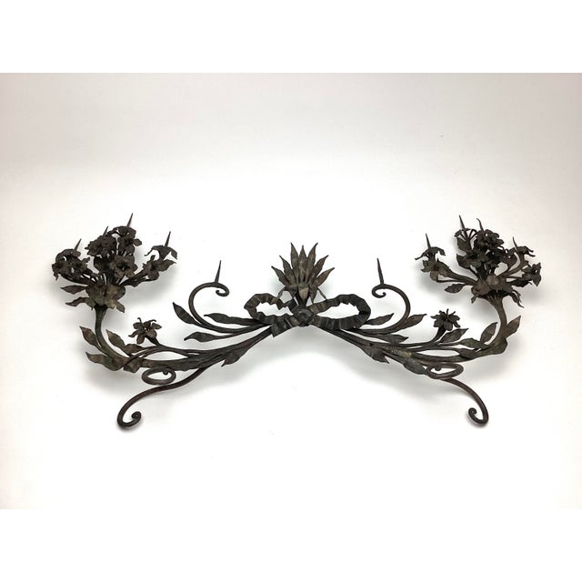 Late 19th Century Early Italian Appliquéd 11 Light Candelabra Centerpiece For Sale - Image 9 of 10