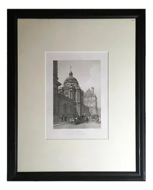 French Artist, Paris, Black and White Print on Paper