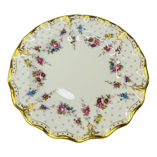 1980s Royal Crown Derby English Bone China Royal Antoinette XLVII Salad Plate For Sale