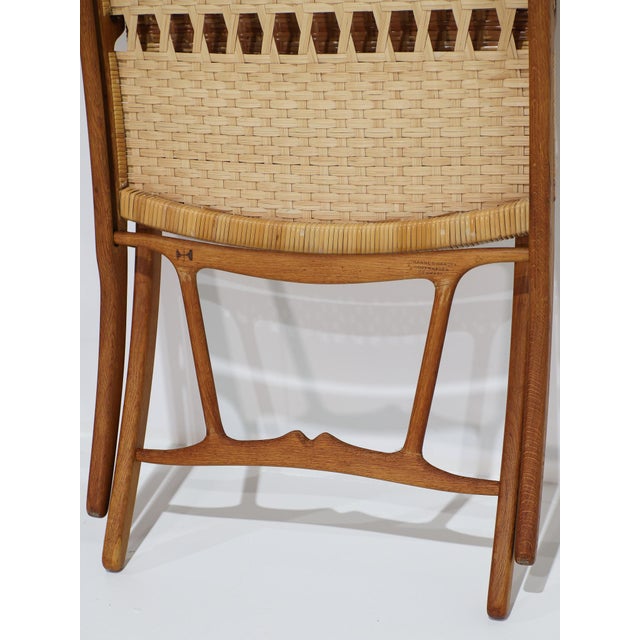 JH512 Folding Chair in Rattan and Oak by Hans J. Wegner for Johannes Hansen, Denmark, 1950s For Sale - Image 18 of 18