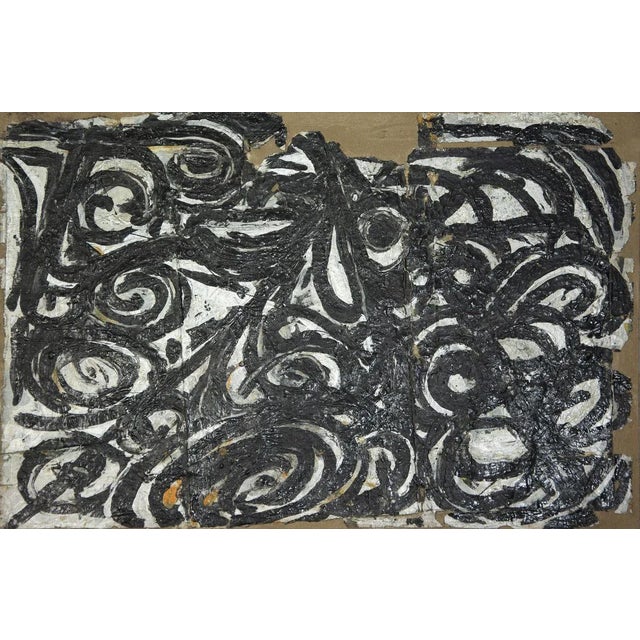 Black Flowers - Mixed Media by Marisa Busanel - 1967 1967 For Sale - Image 3 of 3