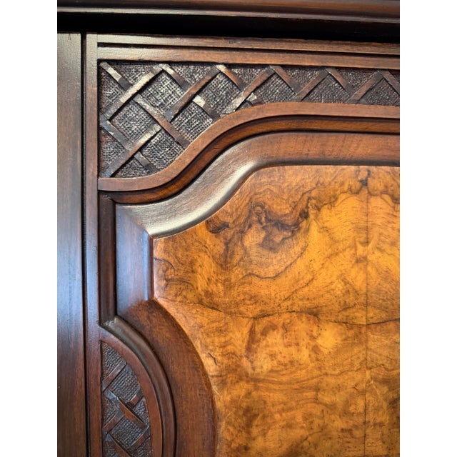 Traditional Late 19th Century Turn of the Century Armoire, With Mirror and Burled Walnut Panels For Sale - Image 3 of 5