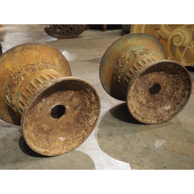 Pair of Charles X French Cast Iron Jardiniere Pots From the Early 1800s For Sale - Image 14 of 18
