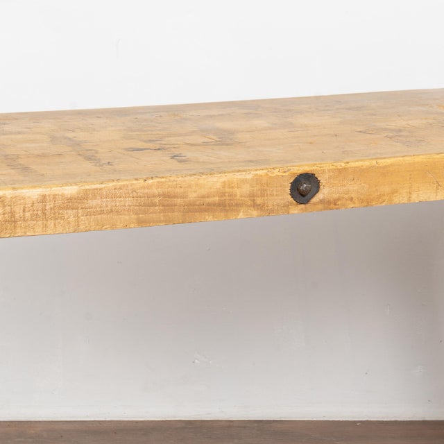 Brown Early 20th Century Rustic Peg Leg Console Table From Hungary For Sale - Image 8 of 11