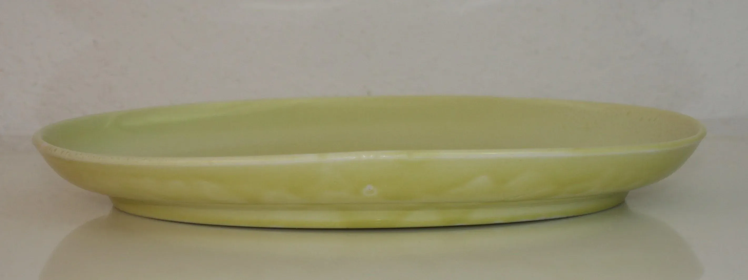 Mid Century Modern Russel Wright Iroquois Large Oval Chartreuse