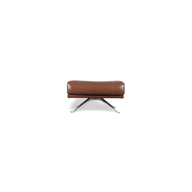 Brown Brown Leather Ottoman from Rolf Benz For Sale - Image 8 of 8