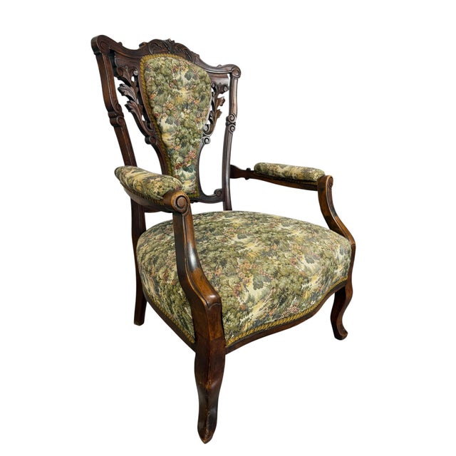 Antique Mid-19th Century Victorian Parlor Armchair For Sale - Image 11 of 13