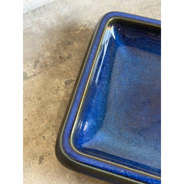 Blue Lagun Bowl in Glazed Stoneware by Sven Jonson for Gustavsberg Sweden Mid-Century Modern 1960s For Sale - Image 8 of 10