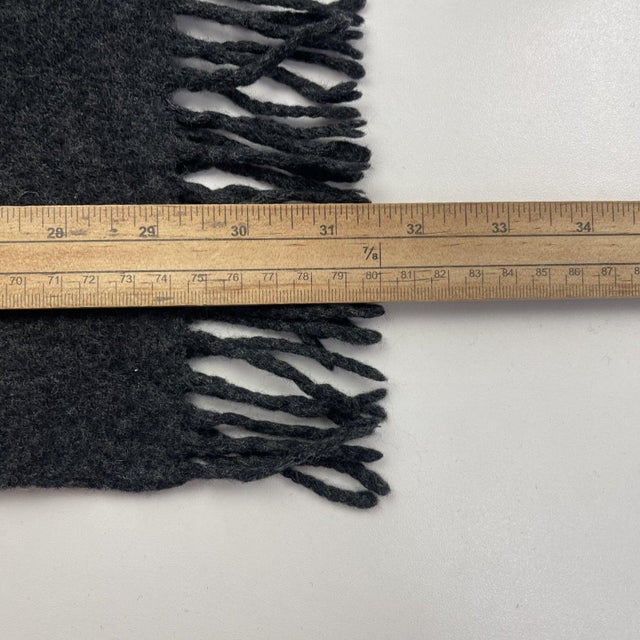 Dark Gray Late 20th Century Polo Ralph Lauren Dark Grey 100% Wool Scarf For Sale - Image 8 of 8