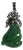 Carved Jade & Diamond 18kw Pendant For Sale
