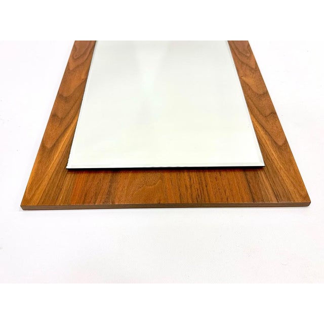 Mid-Century Modern Mid-Century Wall Mirror in Teak, 1970s For Sale - Image 3 of 9