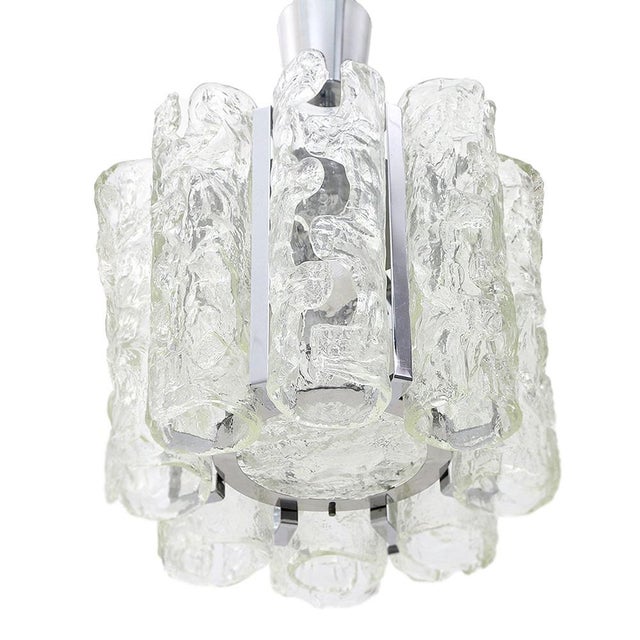 Murano Glass and Chromed Metal Chandelier, 1970s For Sale - Image 4 of 14