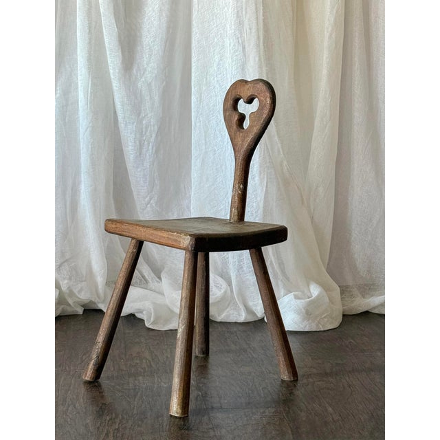 Rustic European Late 19th Century Accent Chair With Clover Detail For Sale - Image 3 of 6