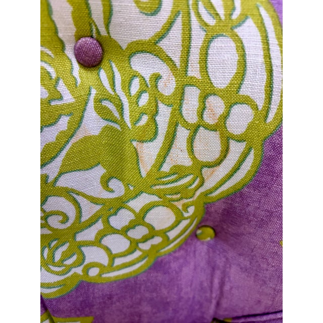 Chinoiserie / Hollywood Regency Fully Upholstered Lounge Chair by Laura Richard. Circa 1990s For Sale - Image 13 of 15