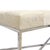 Modern Pasargad Home Safari Cowhide Silver Bench With Steel Base For Sale - Image 3 of 6